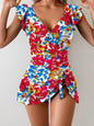 Women's Floral Print One-Piece Swimsuit FitiqueFit