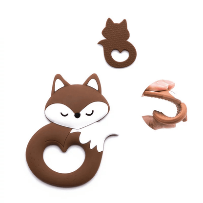 New Sets Baby Silicone Teether Rodent Silicone Animal Fox Teeth Chew Children Goods Stevvex