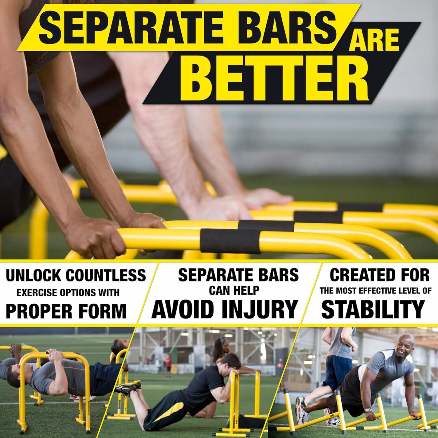 Equalizer Total Body Strengthener – Portable Dip Station for Full Bodyweight Training – Includes Hip Resistance Band & Online Coaching – Available in Standard & XL Sizes