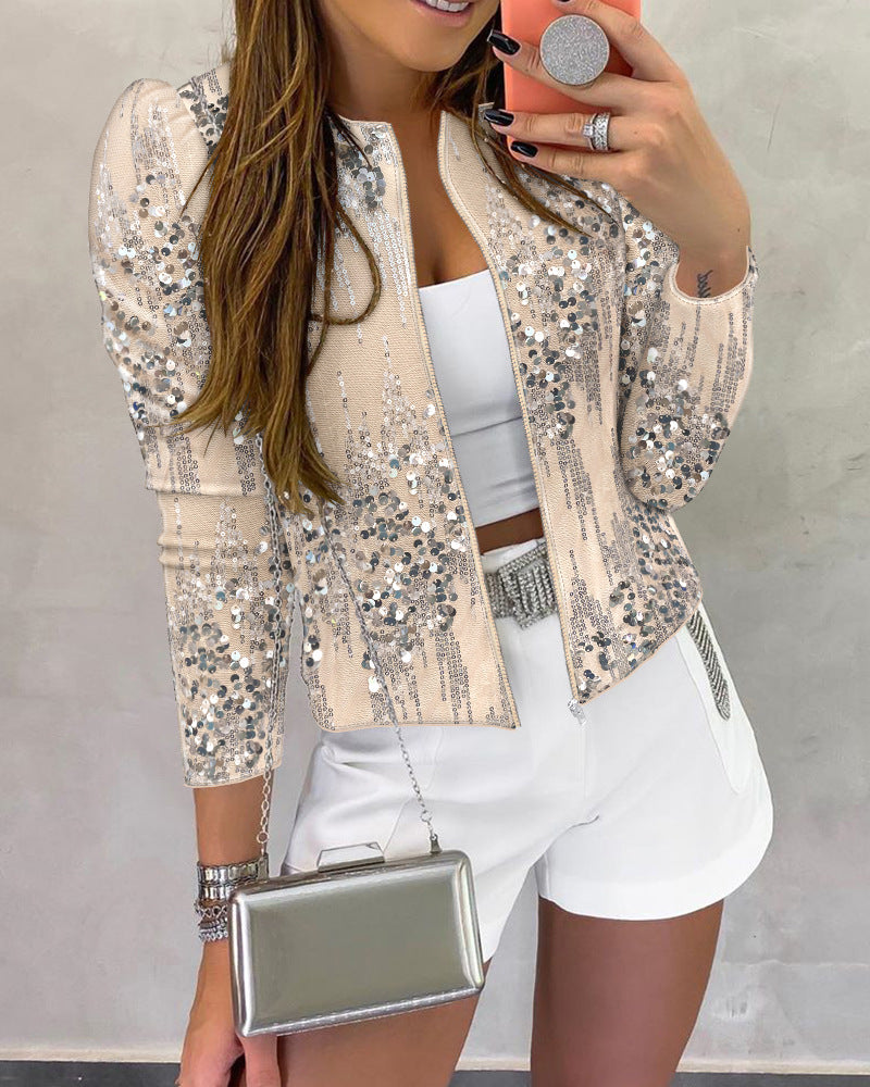 Women's jacket sequined jacket See size chart under “more details” The Fashion Celestial