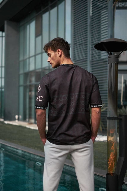 AC Milan Oversized T-shirt with Ribbed Detail Withinblack