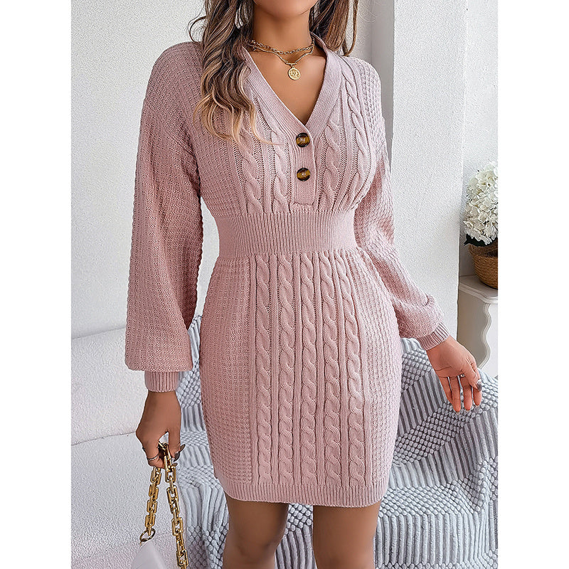 Women’s Cable Knit Sweater Dress FitiqueFit