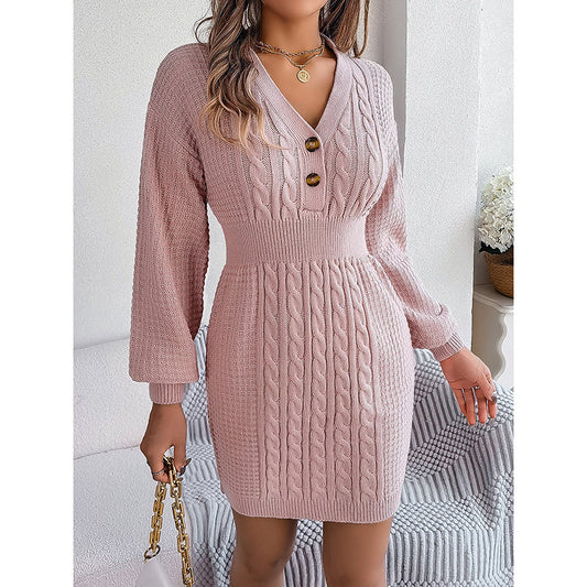 Women’s Cable Knit Sweater Dress FitiqueFit