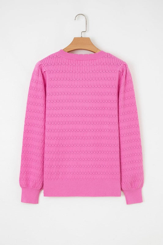 Solid Knit Ribbed Cuff Crewneck Sweater Shop Style & More | Fresh Looks, Everyday Deals & Free Shipping