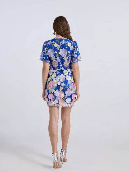 Floral Puff Sleeve Mini Dress New Era Fashion LLc