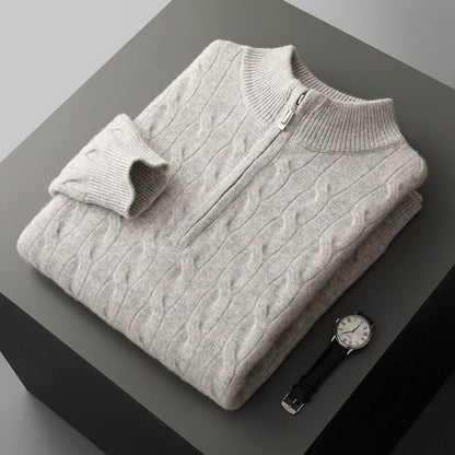 Jacquard Double-strand Thickened Long-sleeved Sweater Grayceful LLC