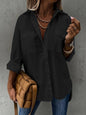 Women’s Casual Long Sleeve Shirt with Pocket FitiqueFit