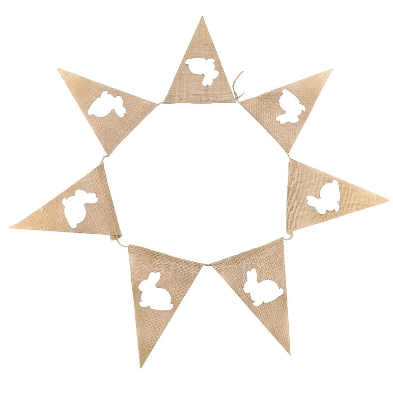 Rabbit Holiday Party Decoration Pull Flag Pennant 7pcs NovaCart