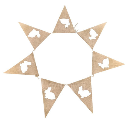 Rabbit Holiday Party Decoration Pull Flag Pennant 7pcs NovaCart