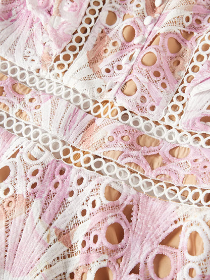 Floral Lace Detail Maxi Dress New Era Fashion LLc