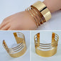 Gold Finish Layered Adjustable Cuff Bracelet Shop Style & More | Fresh Looks, Everyday Deals & Free Shipping