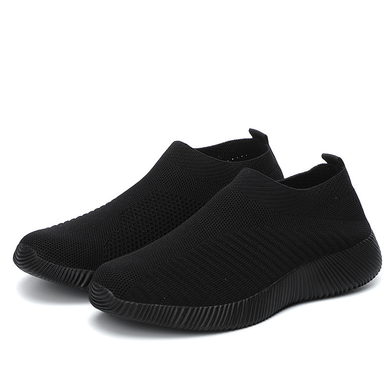 Women'S Lightweight Slip-On Sneakers, Solid Color Fabric Upper, Round Toe, MD Sole, Low Top, All-Season Casual Shoes for Running, Fitness, Dance, Walking, Travel NovaCart