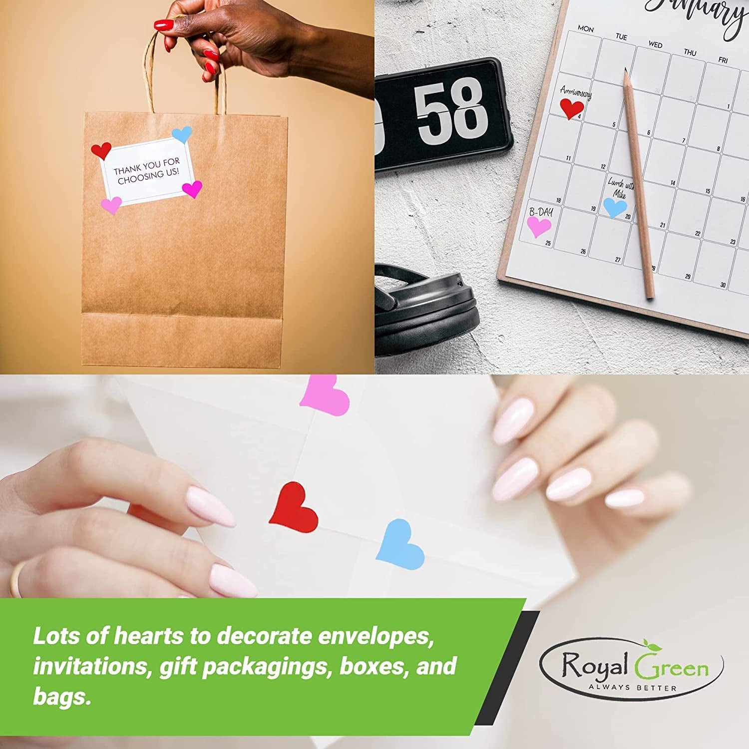 13Mm Red Valentine Heart Stickers – Permanent Heart Labels for Treat Bags, Gift Seals, Cards & Crafts – Easy Peel & Stick - (350 Pack)