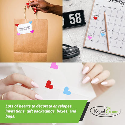 13Mm Red Valentine Heart Stickers – Permanent Heart Labels for Treat Bags, Gift Seals, Cards & Crafts – Easy Peel & Stick - (350 Pack)