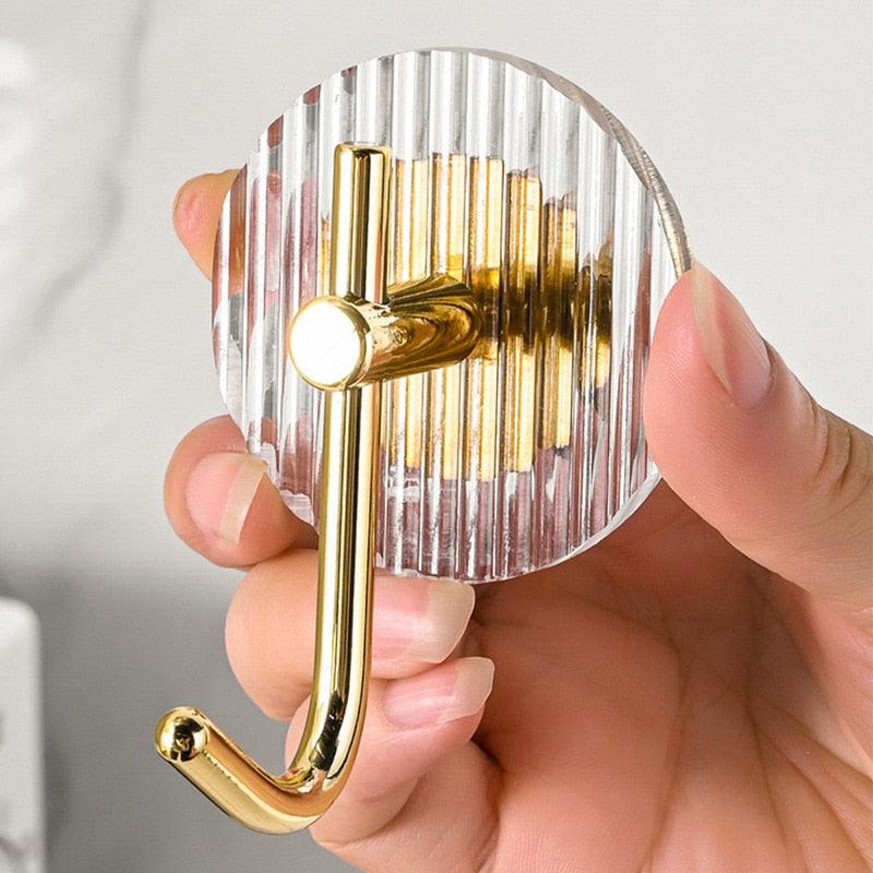Acrylic Self Adhesive Hooks Wall Hook Home Décor Bathroom Towel Hooks Rack Hanging Coat Hanger Door Back Keys Hanger Bag Holder Wall Hanger Storage Organizer for Living Room Bedroom Wall Door Stevvex