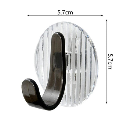 Acrylic Self Adhesive Hooks Wall Hook Home Décor Bathroom Towel Hooks Rack Hanging Coat Hanger Door Back Keys Hanger Bag Holder Wall Hanger Storage Organizer for Living Room Bedroom Wall Door Stevvex