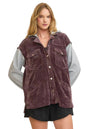 Umgee Contrast Hooded Chenille Jacket West2East Surf