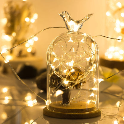 LED Fairy Lights Battery Box Copper Wire String 78.74/196.85/393.7inch Holiday Outdoor Lighting Christmas Tree Wedding Party Decoration NovaCart