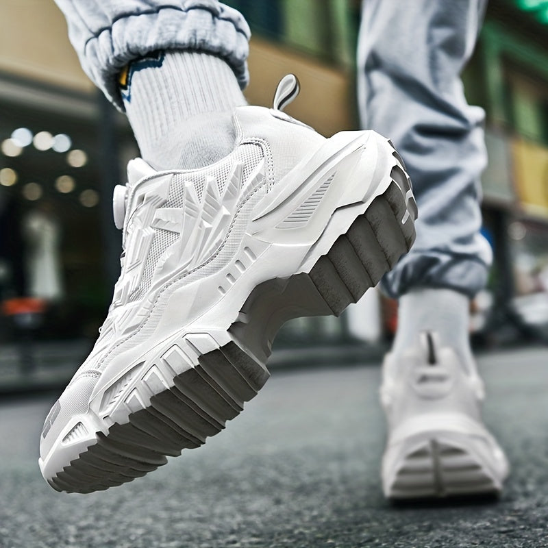 Men'S Breathable Running Shoes - Lightweight Sneakers with Cushioned TPU Sole, Lace-Up Closure, Non-Slip Rubber Outsole - All-Season Gym, Jogging, Gym Footwear, Striped Design, Comfortable Fit, Fitness Enthusiasts NovaCart