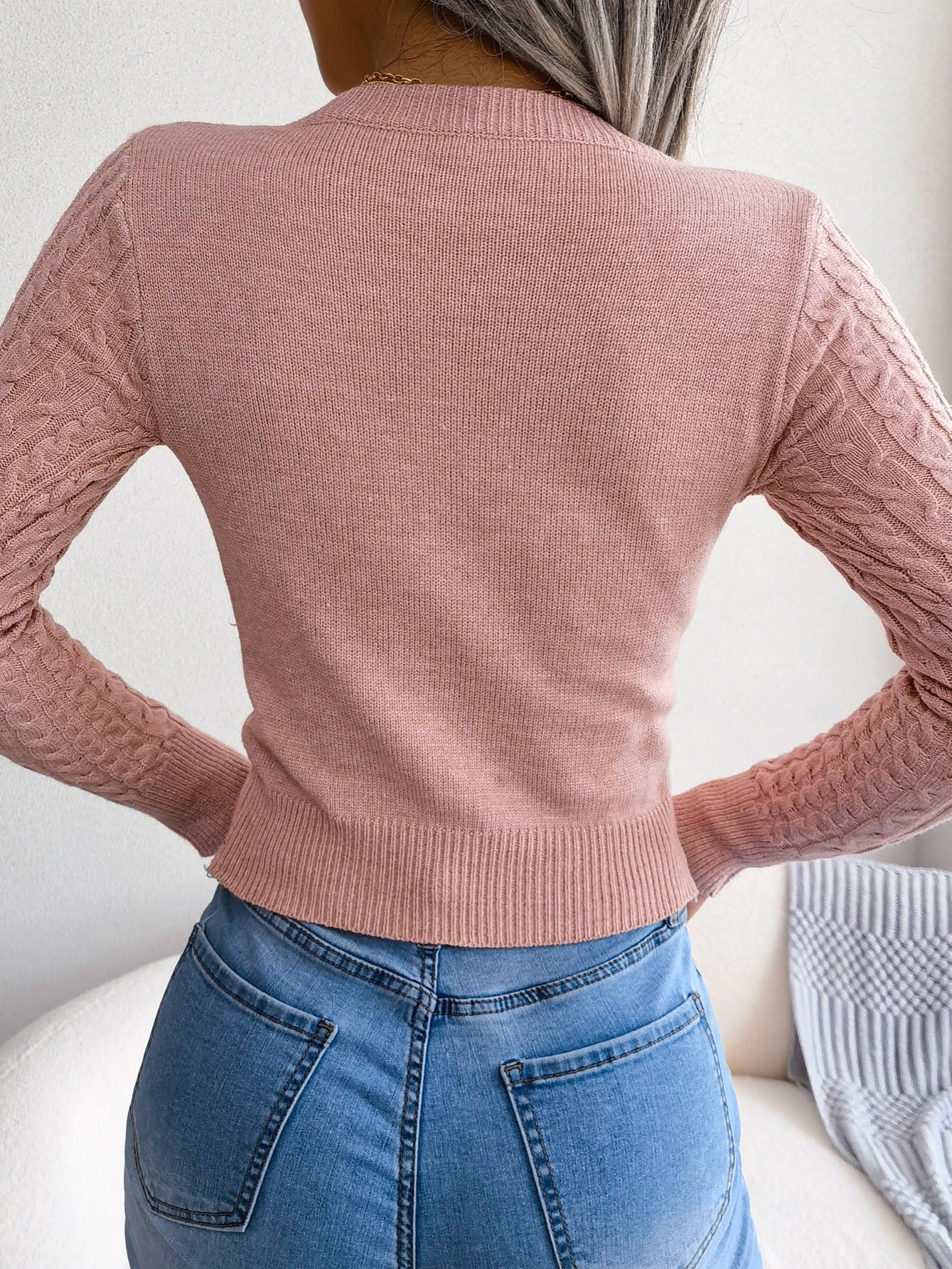 Women'S Long Sleeve Hollow Sweater | High Stretch Fabric, Crew Neck, Sexy Slim Fit, Autumn/Winter NovaCart