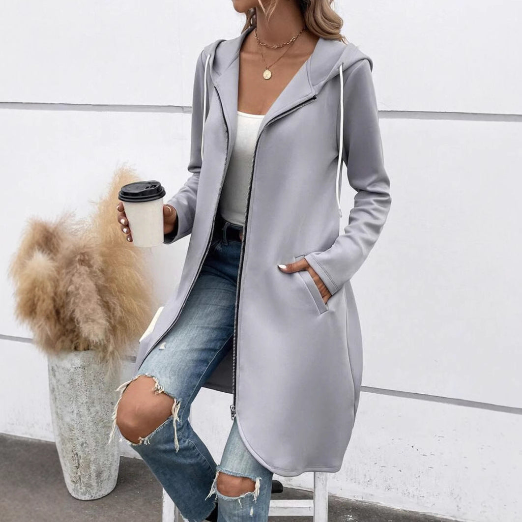 Street Zip Hooded Velvet-Lined Sweatshirt Women | Cozy Streetwear FitiqueFit