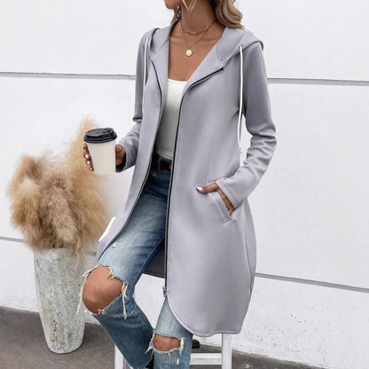 Street Zip Hooded Velvet-Lined Sweatshirt Women | Cozy Streetwear FitiqueFit