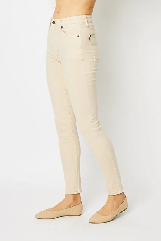 Judy Blue Full Size Garment Dyed Tummy Control Skinny Jeans New Era Fashion LLc