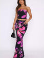 Printed Tube Top and Skirt Set New Era Fashion LLc