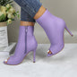 Metallic Stiletto Boots Dance Party Shine