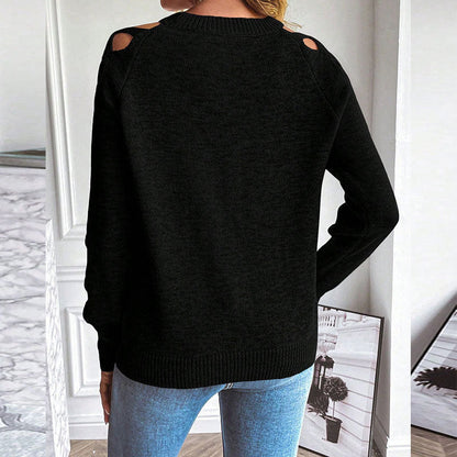 Women's Casual Long Sleeve Hollow Out Sweater FitiqueFit