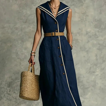 Stand-Up Collar Button-Front Casual Dress | 3 Colors FitiqueFit