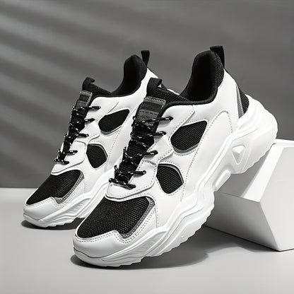 Men's Fashion Platform Sneakers - Casual Athletic Dad Shoes, Height-Increasing Breathable Mesh, Anti-Slip EVA Sole, Suitable for Running and Outdoor Activities, Thick-Soled Walking Shoes NovaCart