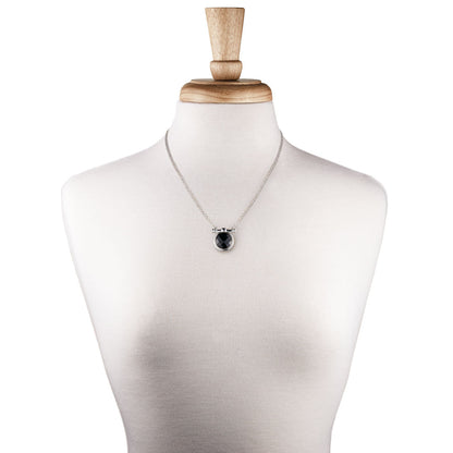 Adele - Black Onyx Equestrian Horse Bit Necklace in Silver Urban-Equestrian