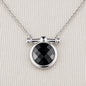 Adele - Black Onyx Equestrian Horse Bit Necklace in Silver Urban-Equestrian