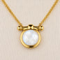 Adele - Moonstone Equestrian Horse Bit Necklace in Gold Urban-Equestrian