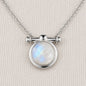 Adele - Moonstone Equestrian Horse Bit Necklace in Silver Urban-Equestrian
