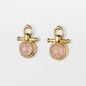Adele - Rose Quartz Horse Bit Equestrian Earring in Gold Urban-Equestrian