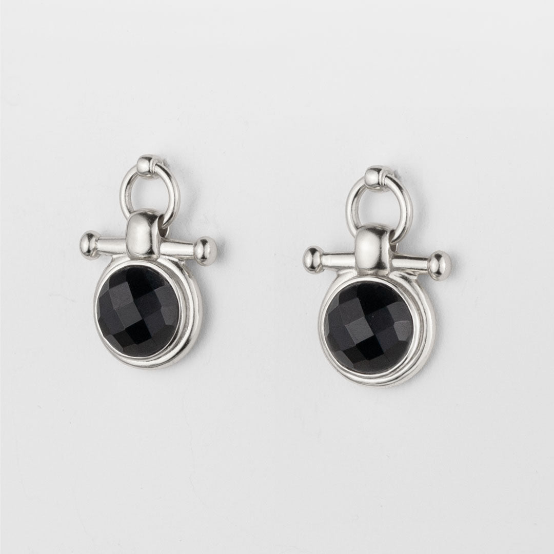Adele - Black Onyx Equestrian Horse Bit Necklace in Silver Urban-Equestrian