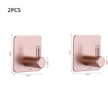 Adhesive Wall Hooks Mounted Door Key Cloth Coat Bathroom Robe Hanger Kitchen Hardware Rack Shelf Bag Hook Organizer For Hanging  Bathroom Toilet Sticky Hook Stevvex