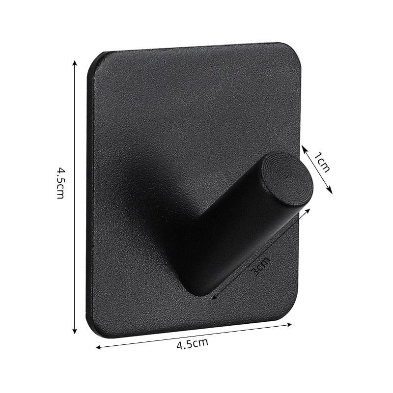 Adhesive Wall Hooks Mounted Door Key Cloth Coat Bathroom Robe Hanger Kitchen Hardware Rack Shelf Bag Hook Organizer For Hanging  Bathroom Toilet Sticky Hook Stevvex