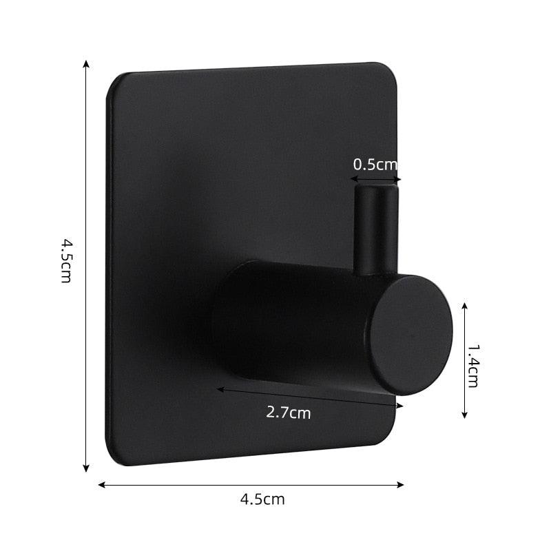 Adhesive Wall Hooks Mounted Door Key Cloth Coat Bathroom Robe Hanger Kitchen Hardware Rack Shelf Bag Hook Organizer For Hanging  Bathroom Toilet Sticky Hook Stevvex