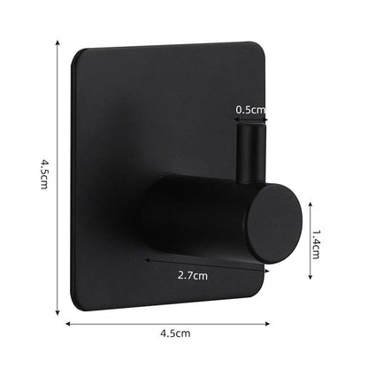 Adhesive Wall Hooks Mounted Door Key Cloth Coat Bathroom Robe Hanger Kitchen Hardware Rack Shelf Bag Hook Organizer For Hanging  Bathroom Toilet Sticky Hook Stevvex
