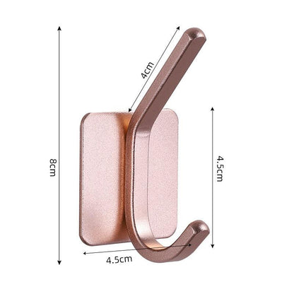 Adhesive Wall Hooks Mounted Door Key Cloth Coat Bathroom Robe Hanger Kitchen Hardware Rack Shelf Bag Hook Organizer For Hanging  Bathroom Toilet Sticky Hook Stevvex