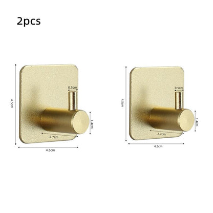Adhesive Wall Hooks Mounted Door Key Cloth Coat Bathroom Robe Hanger Kitchen Hardware Rack Shelf Bag Hook Organizer For Hanging  Bathroom Toilet Sticky Hook Stevvex