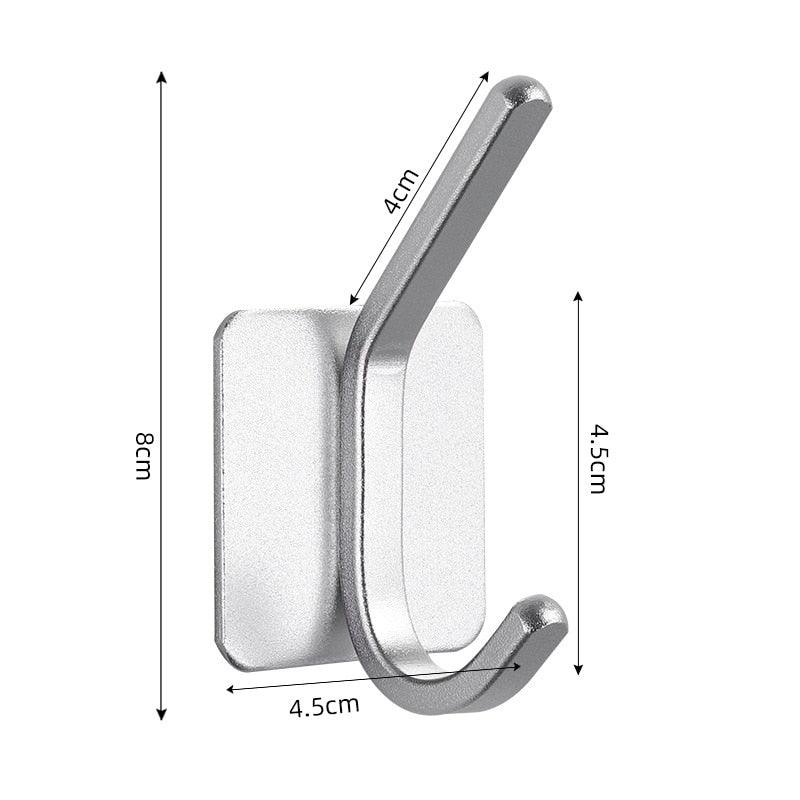 Adhesive Wall Hooks Mounted Door Key Cloth Coat Bathroom Robe Hanger Kitchen Hardware Rack Shelf Bag Hook Organizer For Hanging  Bathroom Toilet Sticky Hook Stevvex