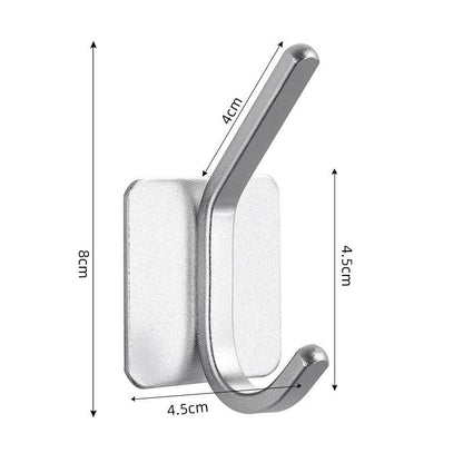 Adhesive Wall Hooks Mounted Door Key Cloth Coat Bathroom Robe Hanger Kitchen Hardware Rack Shelf Bag Hook Organizer For Hanging  Bathroom Toilet Sticky Hook Stevvex