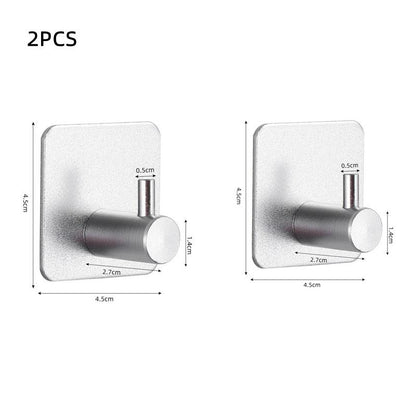 Adhesive Wall Hooks Mounted Door Key Cloth Coat Bathroom Robe Hanger Kitchen Hardware Rack Shelf Bag Hook Organizer For Hanging  Bathroom Toilet Sticky Hook Stevvex