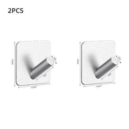 Adhesive Wall Hooks Mounted Door Key Cloth Coat Bathroom Robe Hanger Kitchen Hardware Rack Shelf Bag Hook Organizer For Hanging  Bathroom Toilet Sticky Hook Stevvex