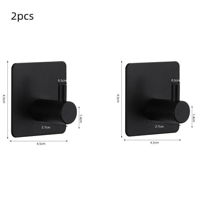 Adhesive Wall Hooks Mounted Door Key Cloth Coat Bathroom Robe Hanger Kitchen Hardware Rack Shelf Bag Hook Organizer For Hanging  Bathroom Toilet Sticky Hook Stevvex