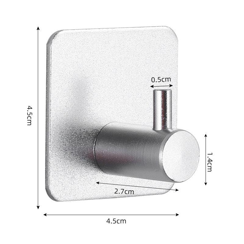 Adhesive Wall Hooks Mounted Door Key Cloth Coat Bathroom Robe Hanger Kitchen Hardware Rack Shelf Bag Hook Organizer For Hanging  Bathroom Toilet Sticky Hook Stevvex